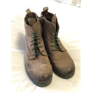 Ethem | Women’s 39 (US 9) | Brown Distressed Leather Zip Ankle Boots Grunge